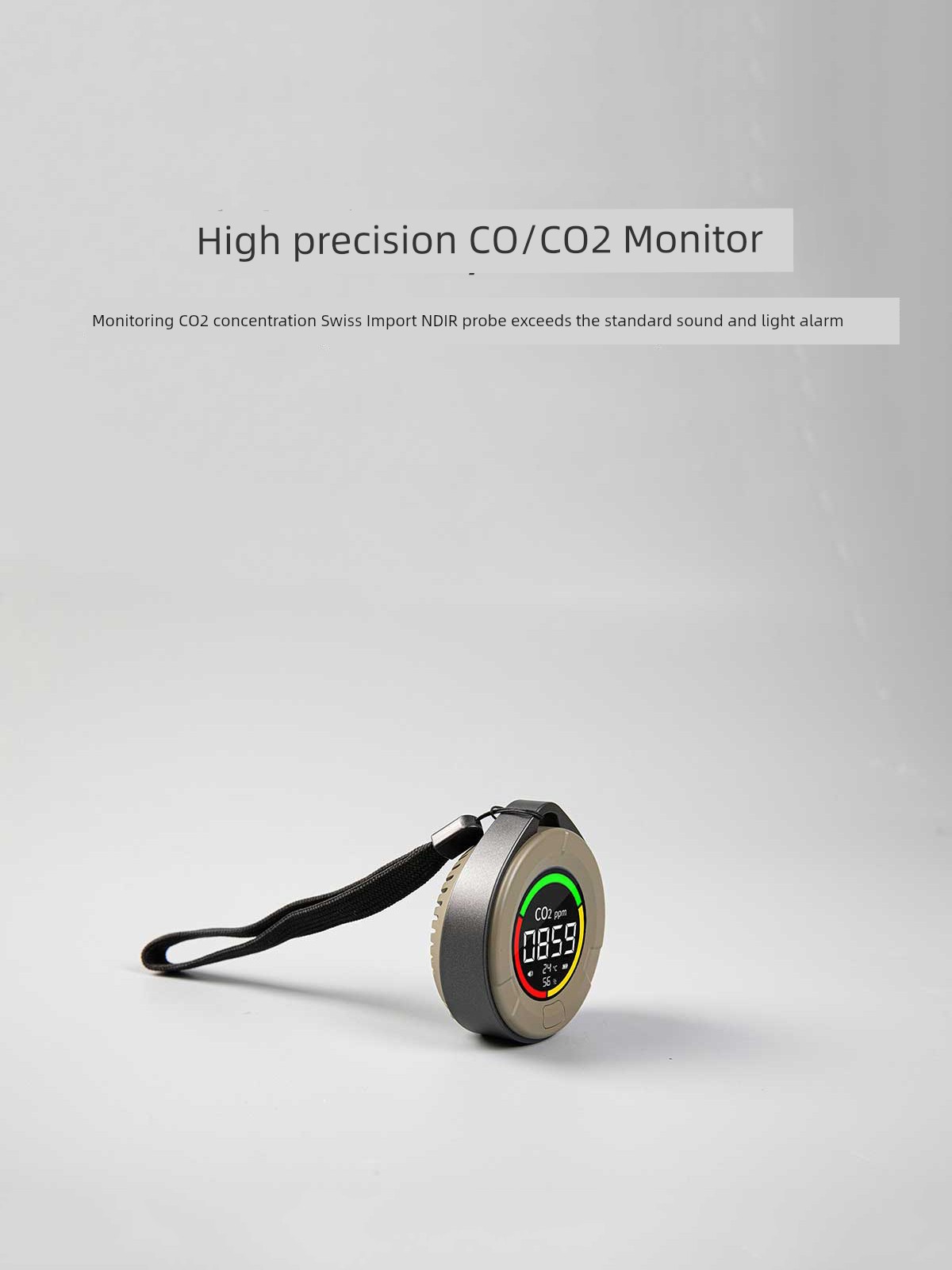 一氧化碳檢測儀便攜式測試煤菸戶外露營房車家用CO濃度傳感報警器 (8.3折)
