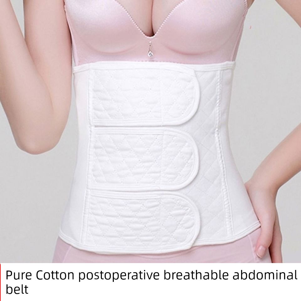 Post-Operation Tie Bellyband Pure Cotton Belly Band Postpartum Waistband Strengthen Corset Belt Maternal Slimming Gauze Belly Control Transparent
