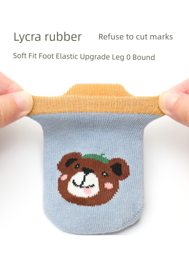 Baby Socks Spring and Autumn Pure Cotton Thin 6-December Baby Indoor Cartoon Toddler Non-Slip Socks Children's Floor Socks — 3