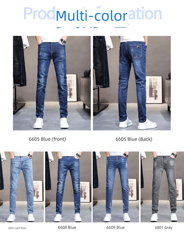 easy elastic force schoolboy leisure time Plush Jeans