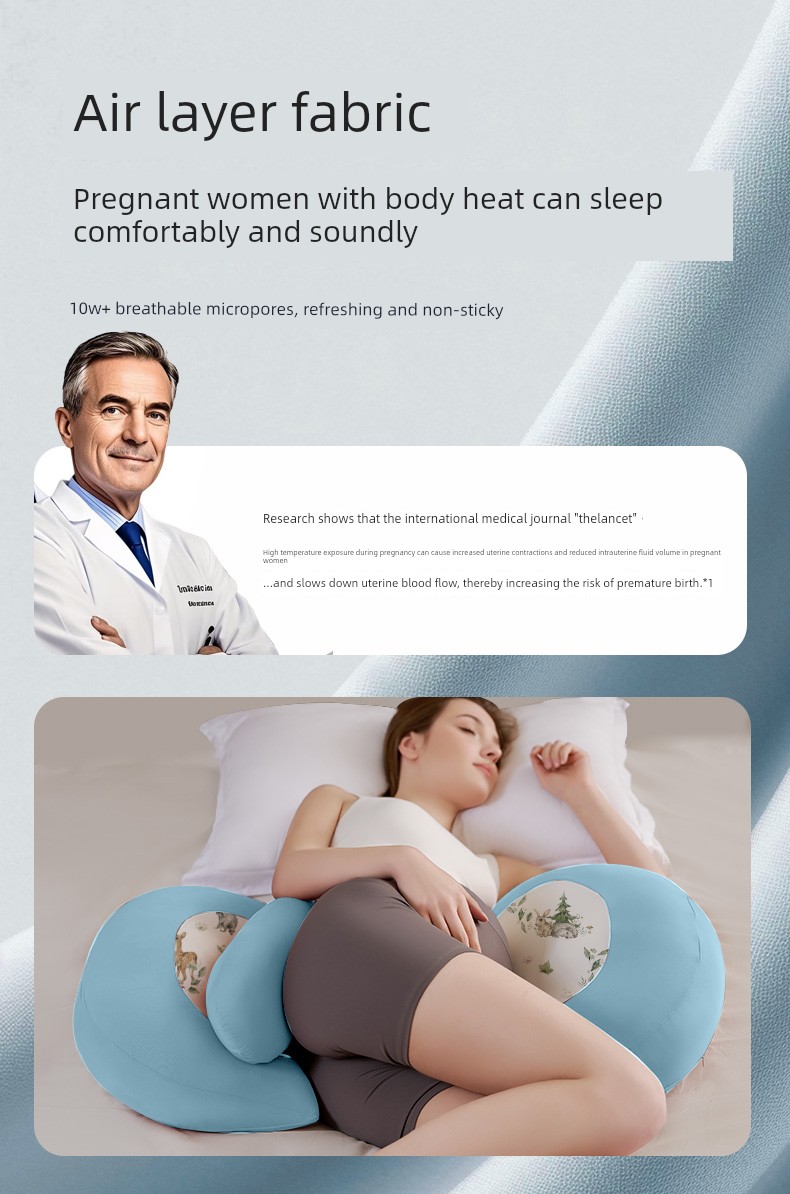 Kangbeibang Maternity Pillow, Waist-Protecting Side Sleeping Pillow, Abdominal Support, Special Sleeping Aid for Pregnant Women, U-Shaped Side Sleeping — 12