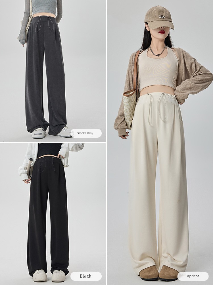 Maternity Pants for Autumn, Wide-Leg Pants That Don'T Squeeze the Belly, Fall/Winter Fleece-Lined Casual Straight-Leg Long Pants for Petite Women, Autumn — 2
