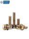 Iron-plated nickel cross groove outer hexagon three-combination screw with flat pad ammunition pad recessed bolt M3M4M5M6