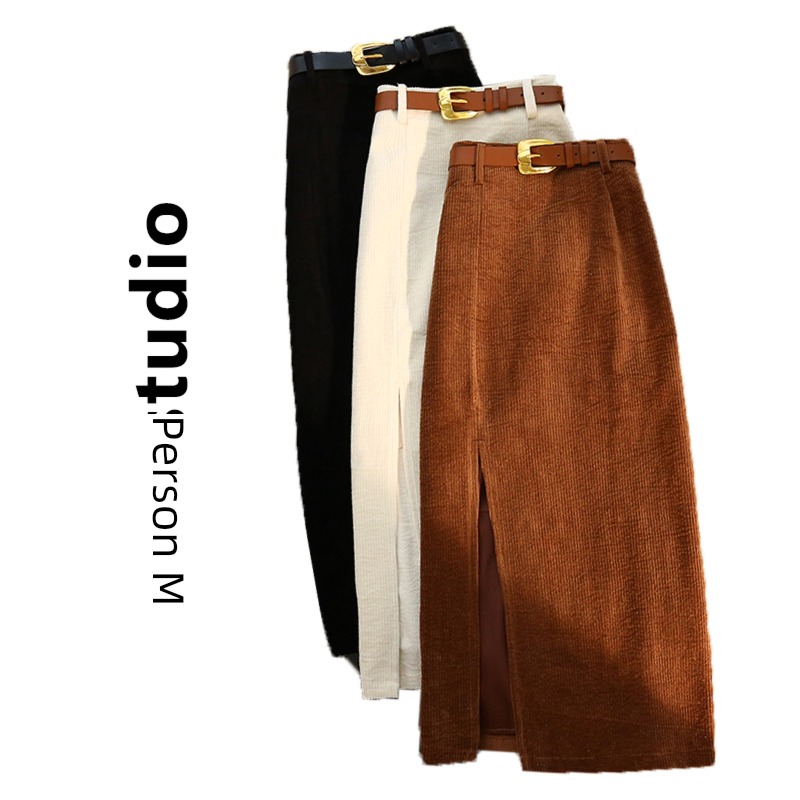 brand Clearance Belt Retro Fork skirt