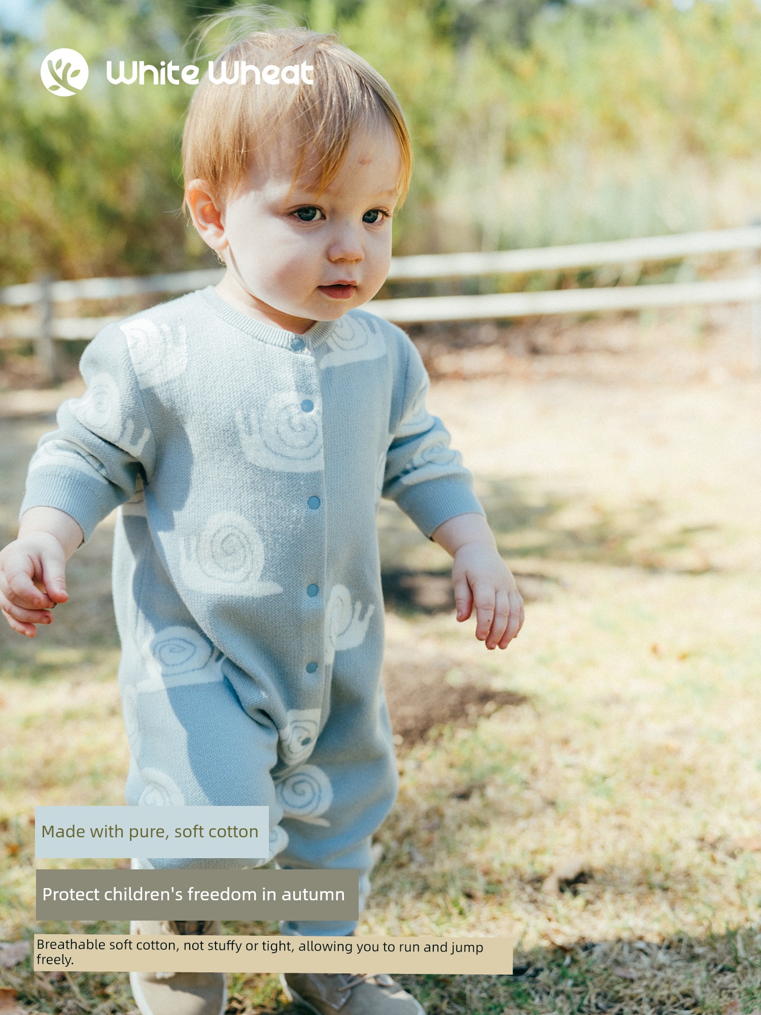 Whitewheat Kidsren's 26 New Autumn Style Infant and Toddler Rompers for Boys and Girls Printed Knitted Jumpsuits and Rompers — 3