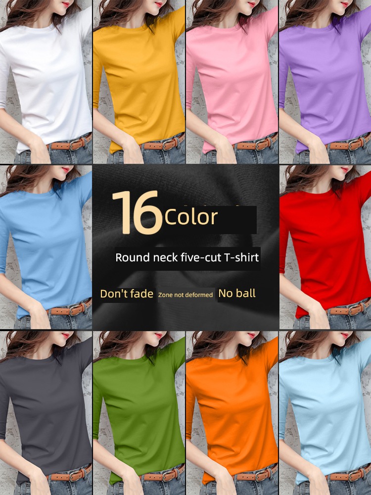 spring and autumn three quarter sleeve Tight fitting jacket Foreign style Undershirt