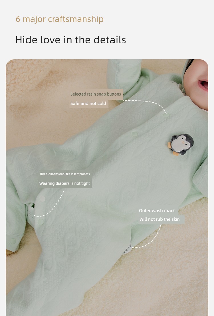 Balabala Children's Clothing Newborn Baby Clothes Full-Month Baby Jumpsuit Infant Romper Bodysuit Autumn and Winter Outfit — 13