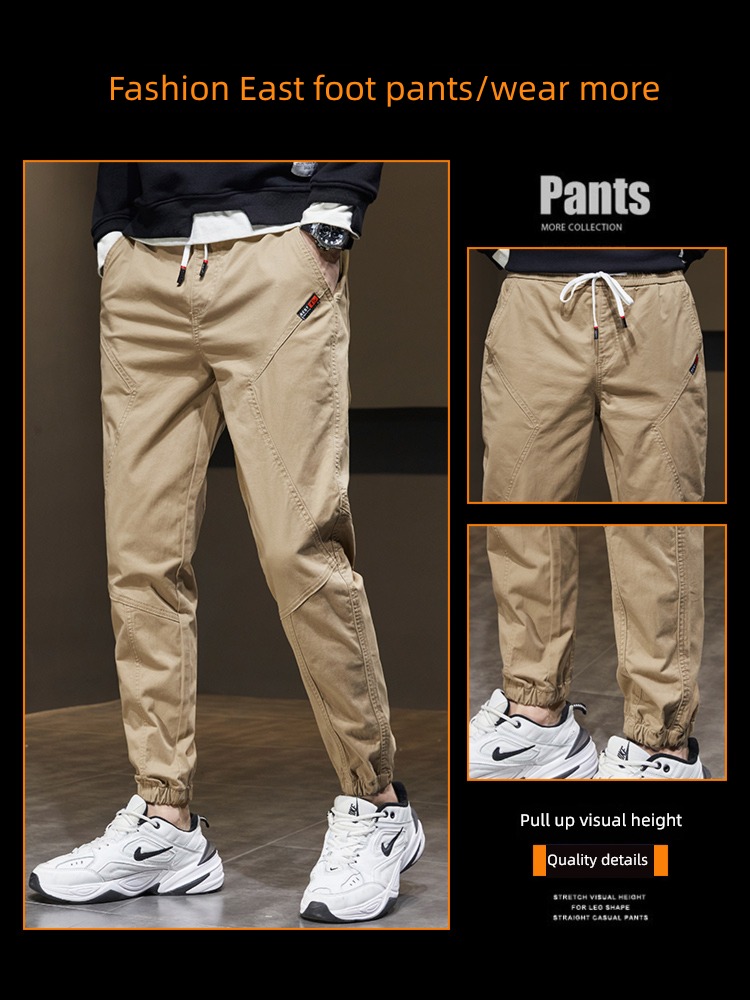 pure cotton easy Toe binding tooling Versatile Spring and Autumn trousers