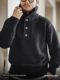 Maden workwear American retro heavy circle yarn Polo sweater lapel warm pullover thick sweater men's spring