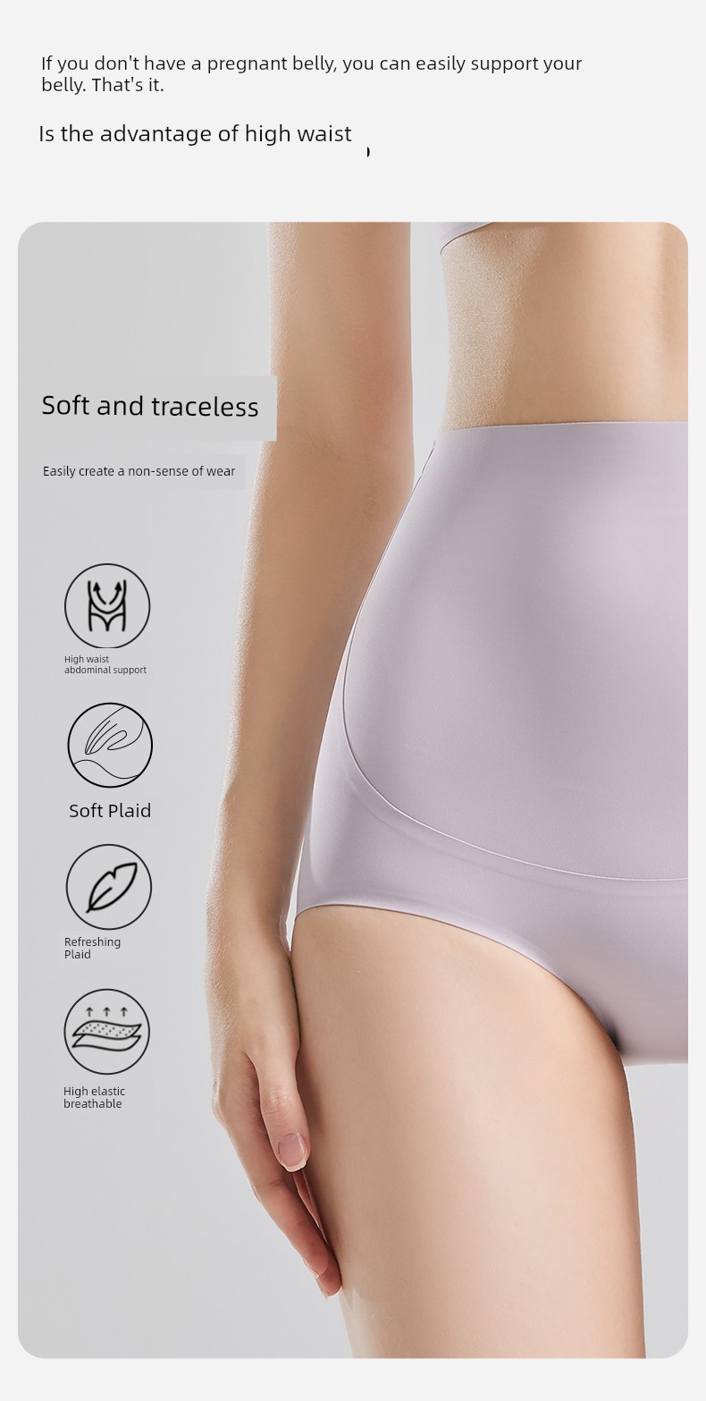 Mother with Pregnant Women's Underpants High Waist Seamless Belly Support for Early and Late Pregnancy Special Non-Pure All Cotton Plus Size Summer Thin — 8