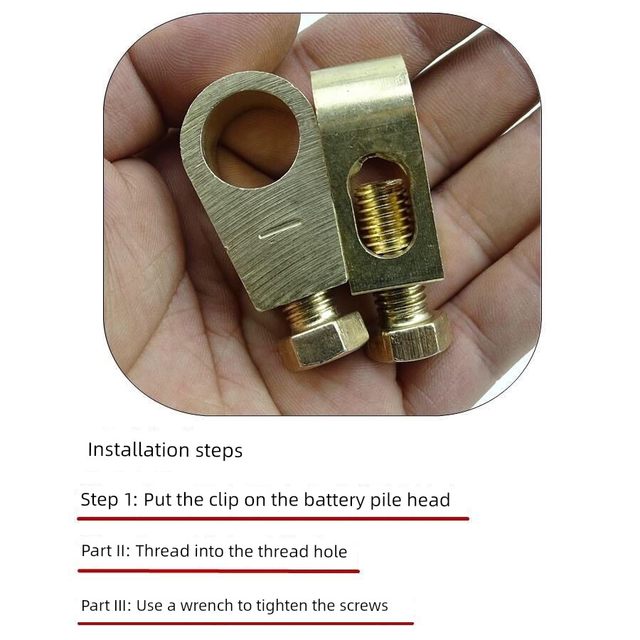 Battery clip new type battery clip pure copper thick pile head joint car battery connection cable battery head
