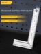Deli angle ruler 90 degree stainless steel thickened 300mm woodworking decoration L-shaped ruler crooked ruler wide seat right angle ruler lean ruler