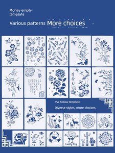 Stencil Pattern for Hand-Dyeing and Printing, DIY Tie-Dye Painting, Indigo Dyeing Tools and Materials Kit