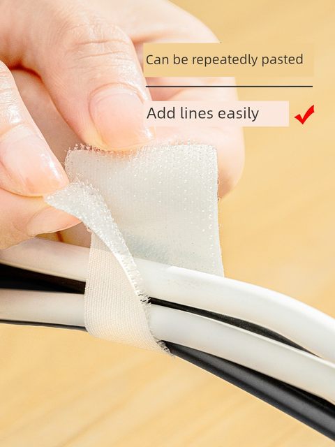 Wire fixer storage and wiring artifact Velcro cable tie cable with desktop wire manager wall desk under desk harness wire