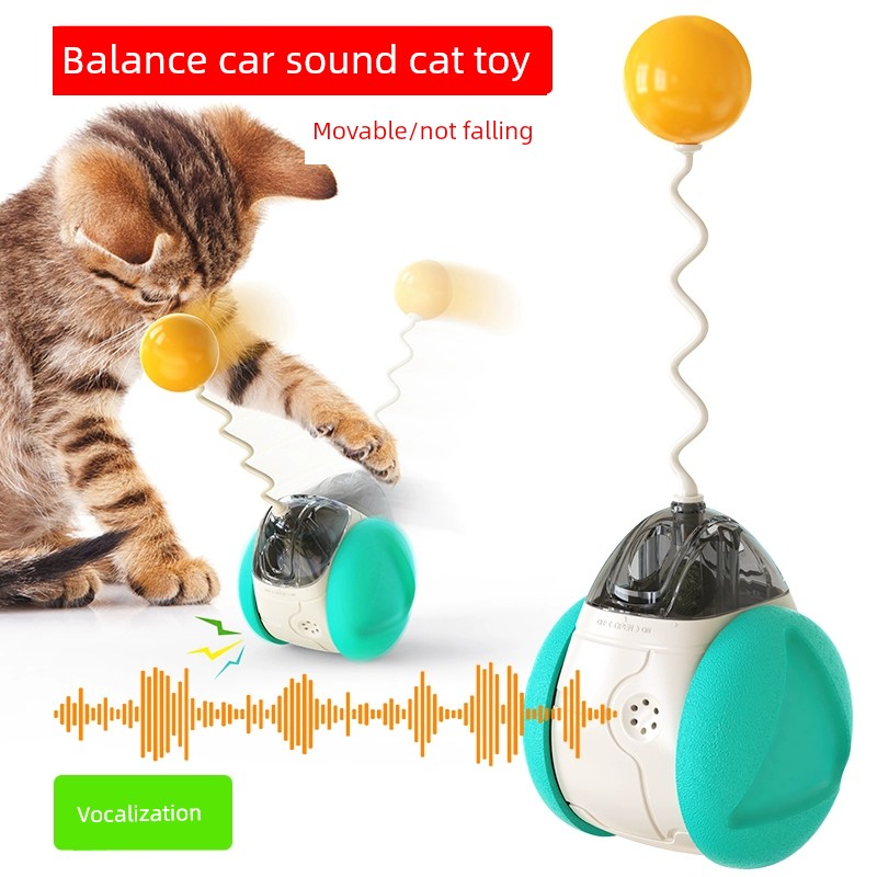 不倒翁貓咪玩具逗貓棒 自嗨解悶 小鳥叫發聲玩具 幼貓自動逗貓玩具球 (8.3折)