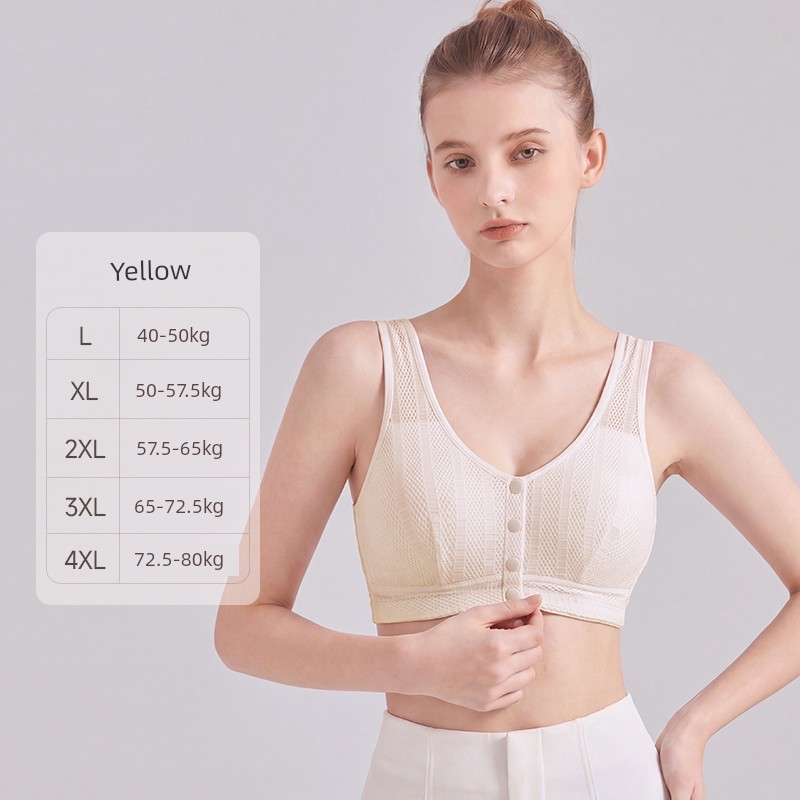 Front-Buttoned Nursing Bra for Postpartum Breastfeeding and Sleeping, Special Vest-Style Maternity Bra for Pregnancy, Ultra-Thin Summer Model — 3