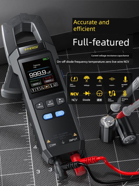 FNIRSI clamp multimeter DMC100 high-precision anti-burn digital ammeter intelligent electrician special universal meter