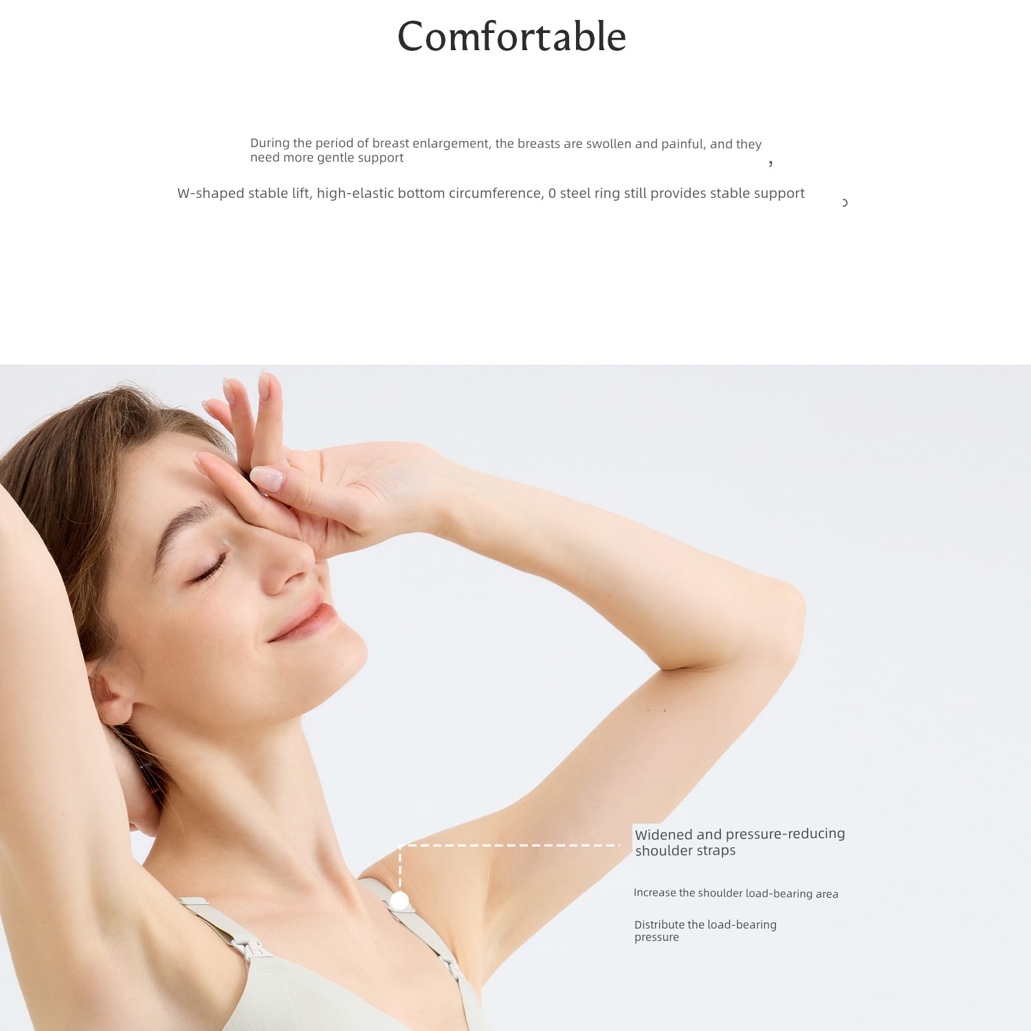 Domiamia Lightweight Front-Opening Nursing Bra, Thin and Breathable, Anti-Sagging, Night-Use Postpartum Bra for Pregnant Women — 23