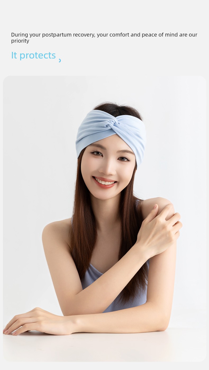 Maternity Postpartum Headband, Headscarf, Hat, Thin Style, Antibacterial, Windproof, Breathable for Pregnant Women, Autumn Postpartum Forehead Protection — 5