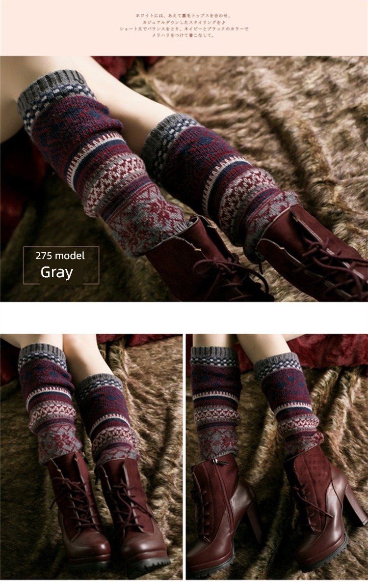 Autumn and winter lengthen female Cashmere Overshoes keep warm Pile socks