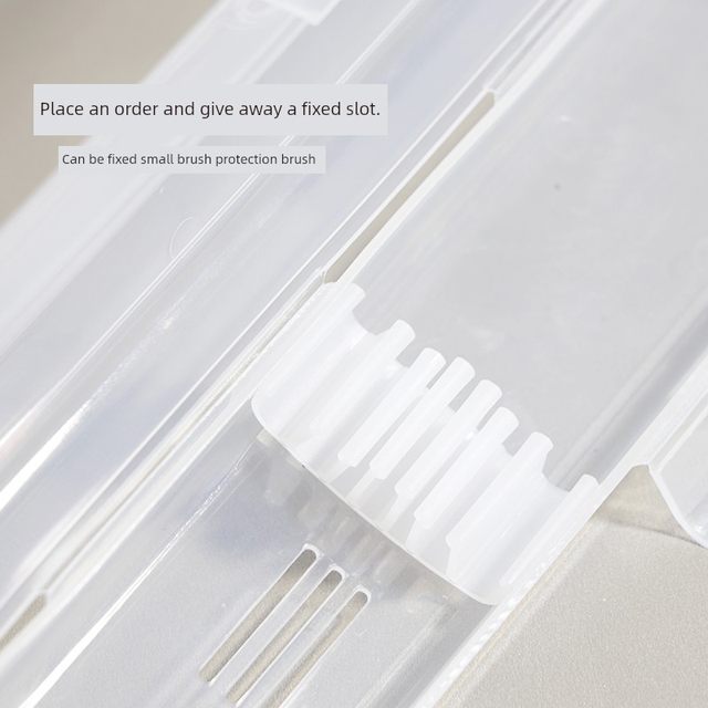 Yuman Makeup Brush Storage Box Portable Dust-proof Portable Eyeshadow Brush Eyebrow Pencil Storage Box Transparent