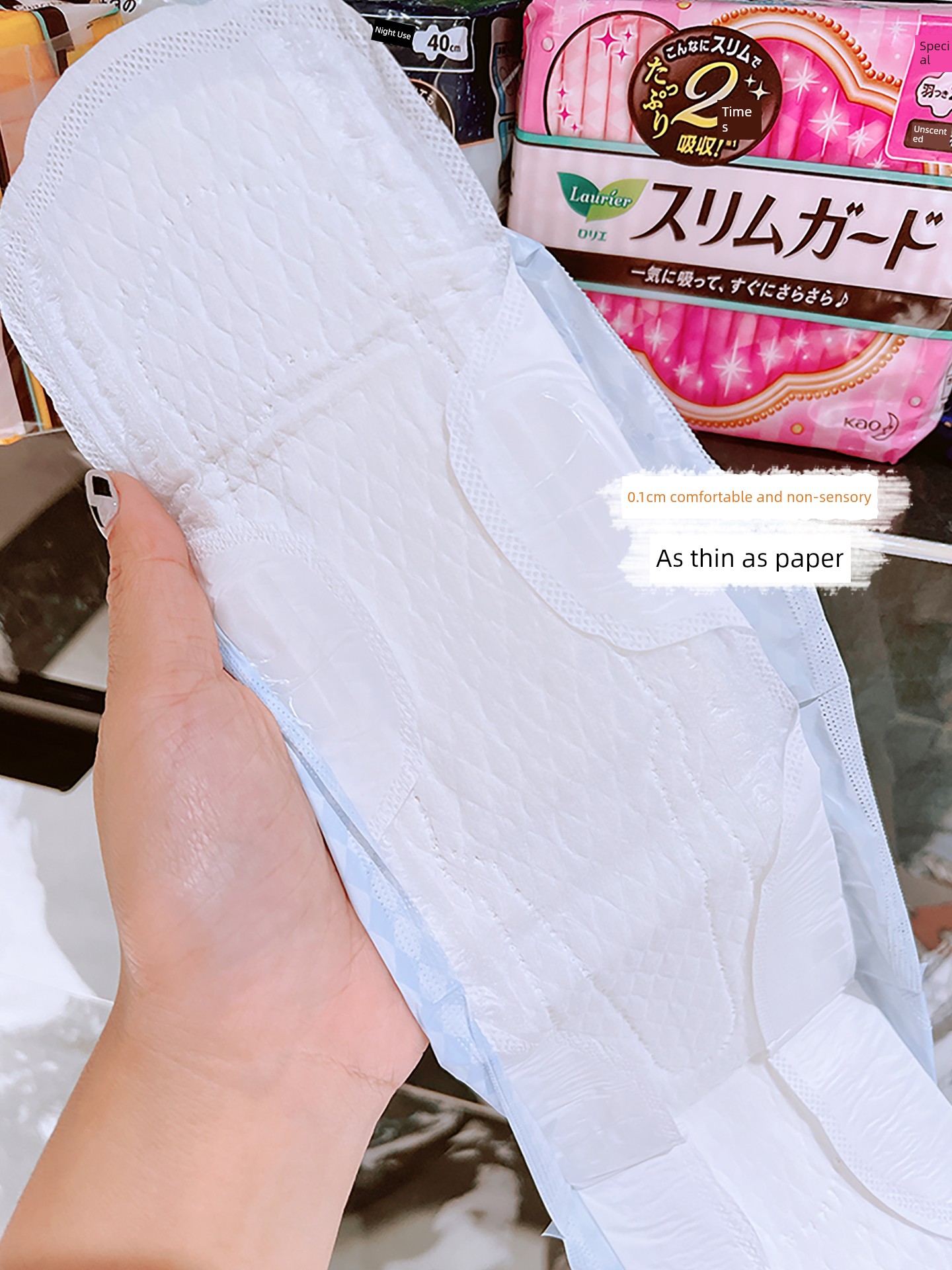 Kao Japan Sanitary Napkins, Day and Night Use, Cotton Soft, Skin-Friendly, Dry, Ultra-Thin, Breathable, Period Comfort Pants — 4