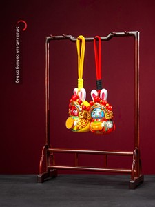 Rabbit Face-Changing Doll Chinese Style Traditional Toy Pendant Beijing Tourist Souvenir New Year Gift for Foreigners