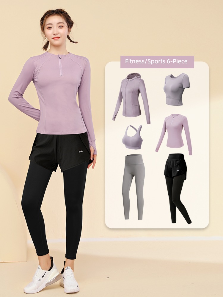 Autumn and winter Long sleeve quick-drying Rope skipping special-purpose female Yoga clothes