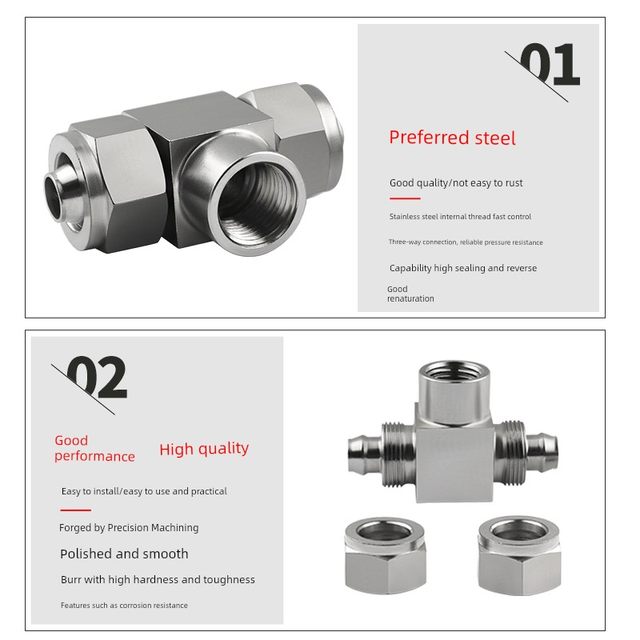 304 stainless steel inner wire quick screw tee internal thread nozzle base pressure gauge transmitter internal thread joint M20