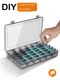 Frequently Hut parts storage box screw tool rectangular plastic box hardware accessories component classification multi-grid transparent
