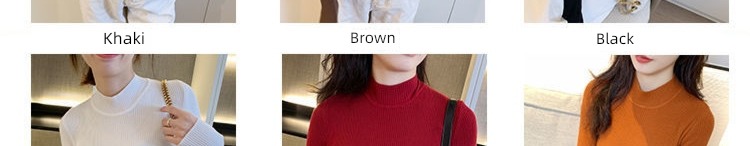 Half high collar Big size Self-cultivation sweater Korean version Versatile Condom