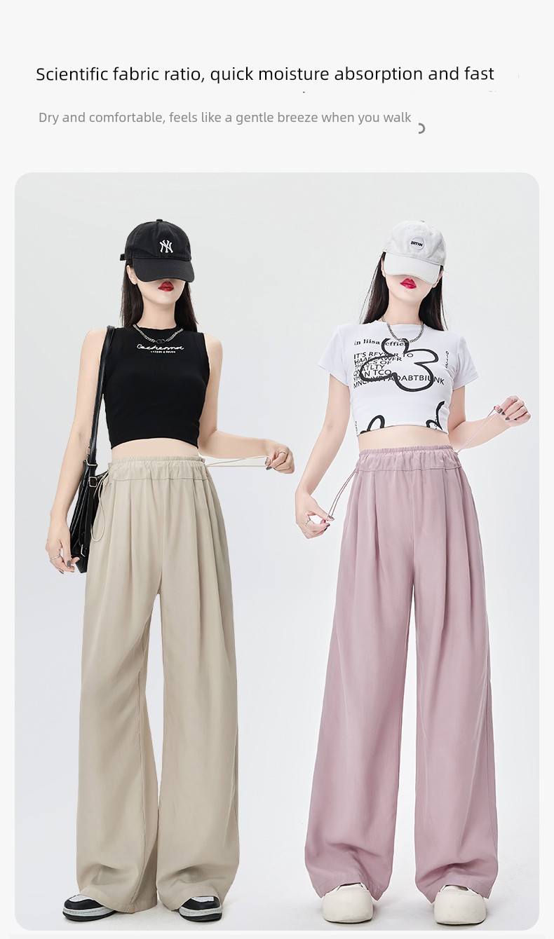 Maternity Pants Summer 2026 New Style Without Belly Support Ice Silk Casual Wide-Leg Pants Yamamoto Long Pants for Petite Women Spring and Summer — 15