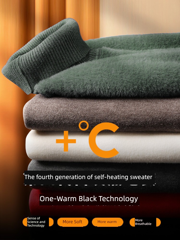 Light luxury winter keep warm Self-cultivation Anti static High collar Sweater