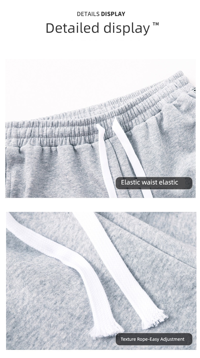 Pure cotton knitting Broad leg Drawstring leisure time man trousers
