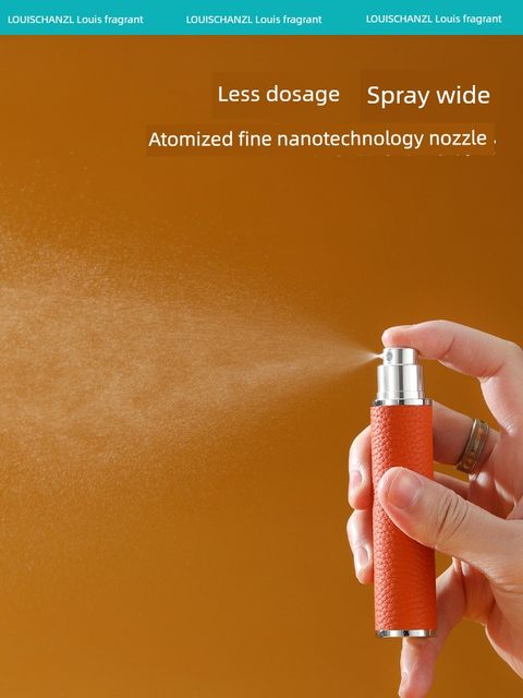 Upgraded 10ml dual magnetic suction design Thickened glass genuine leather perfume bottle bottom rechargeable portable bottle