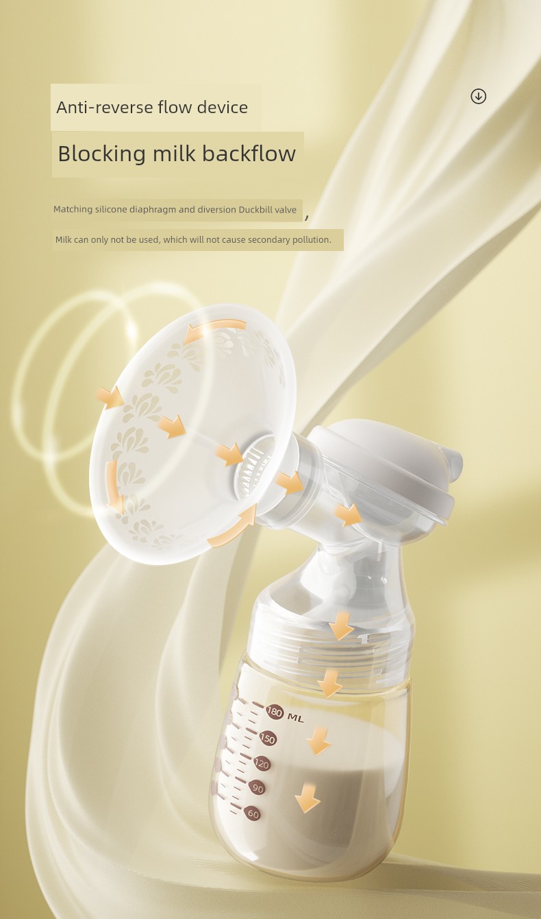 October Crystal Electric Breast Pump with Micro-Vibration Massage, Fully Automatic, Painless, Single-Side Breast Milk Extractor, Adjustable Frequency, — 19