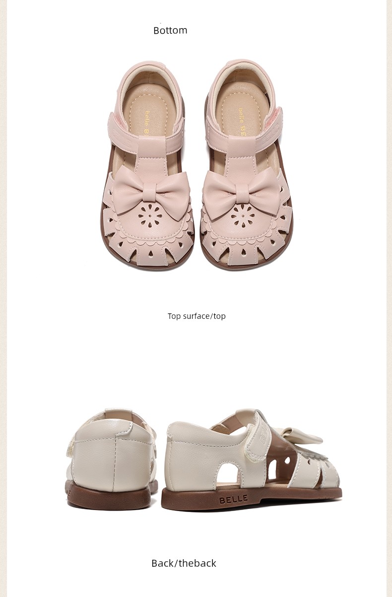 Belle Children's Shoes Girls' Sandals 2026 Summer New Soft-Soled Shoes Little Girls Princess Shoes Kidsren's Toddler Shoes — 12