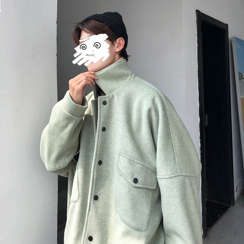 Korean winter have cash less than that is registered in the accounts trend Versatile Wool loose coat