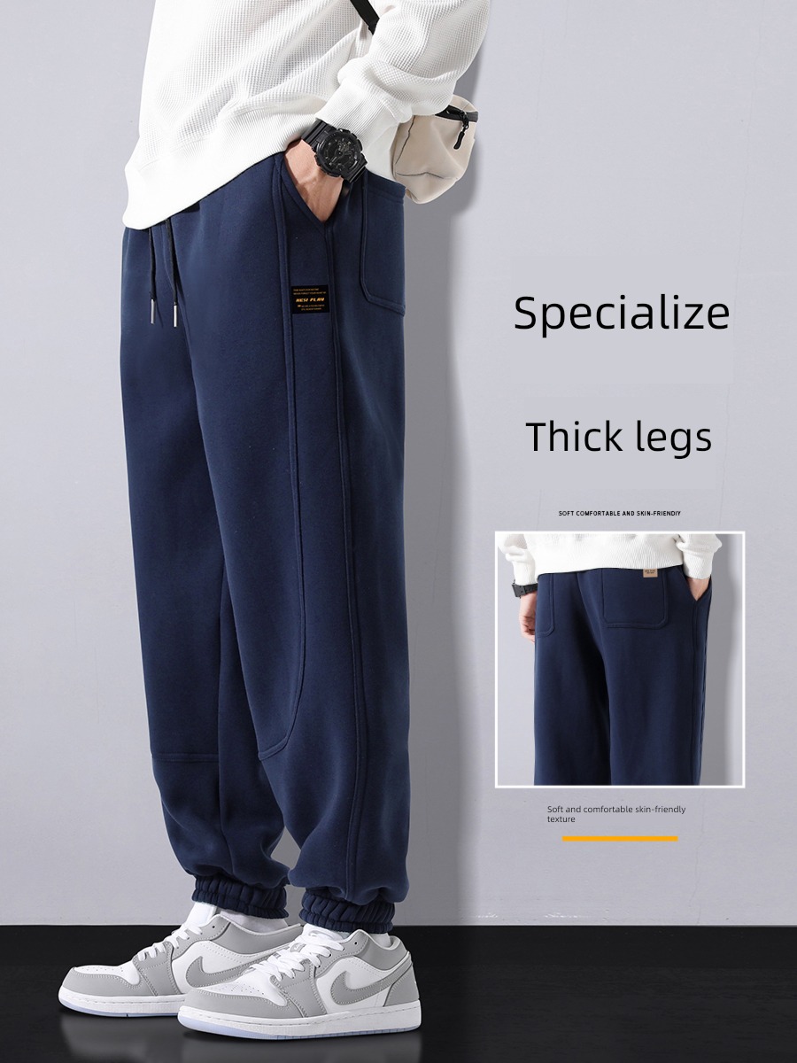 Spring and Autumn easy Tie one's feet leisure time winter knitting sweatpants