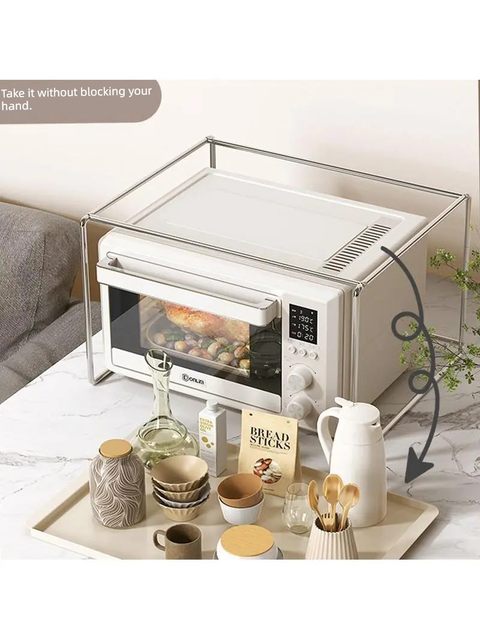 Kitchen microwave oven electric oven multi-function countertop storage rack household style stainless steel oven bracket storage
