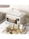 Kitchen microwave oven electric oven multi-function countertop storage rack household style stainless steel oven bracket storage