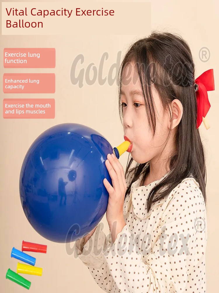 Vital Capacity Exercise Handy Gadget Breathing Training Balloon Bolwtorch Abdominal Practice Elderly Children Non-Toxic Enhance Oral and Lip Muscles