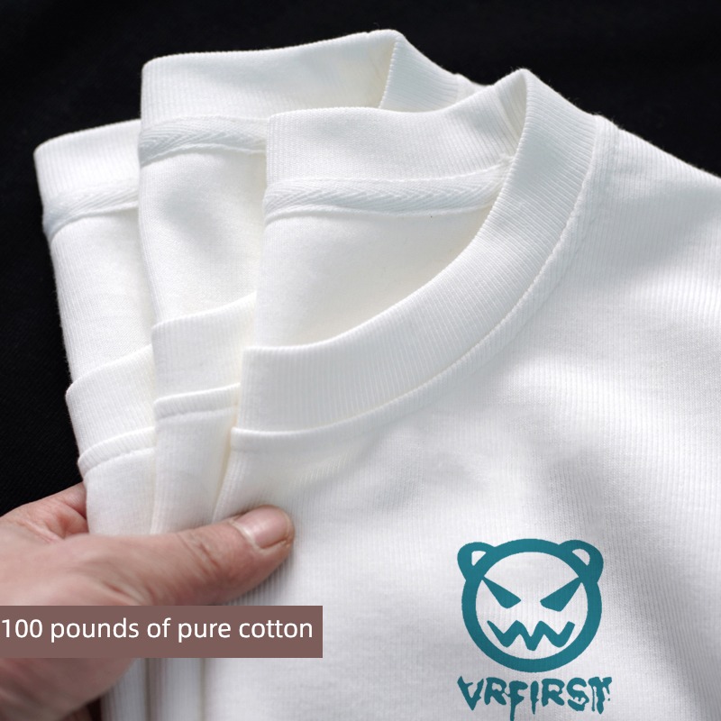 Autumn and winter leisure time Inner lap white man Long sleeve T-shirt