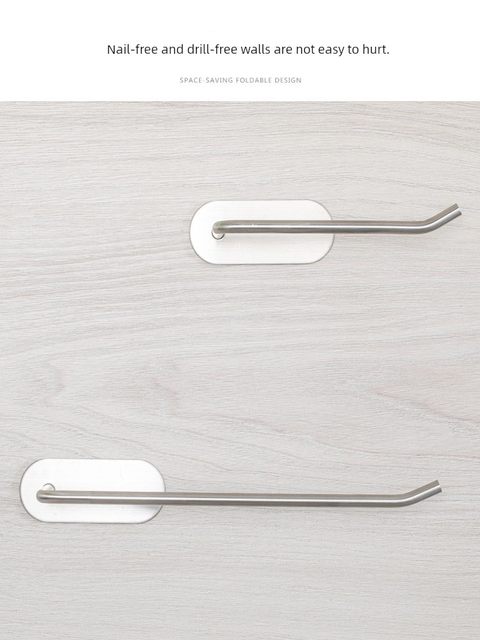 Kitchen tissue rack without punching cabinet roll paper rack storage rack for kitchen tissue plastic wrap rag storage rack