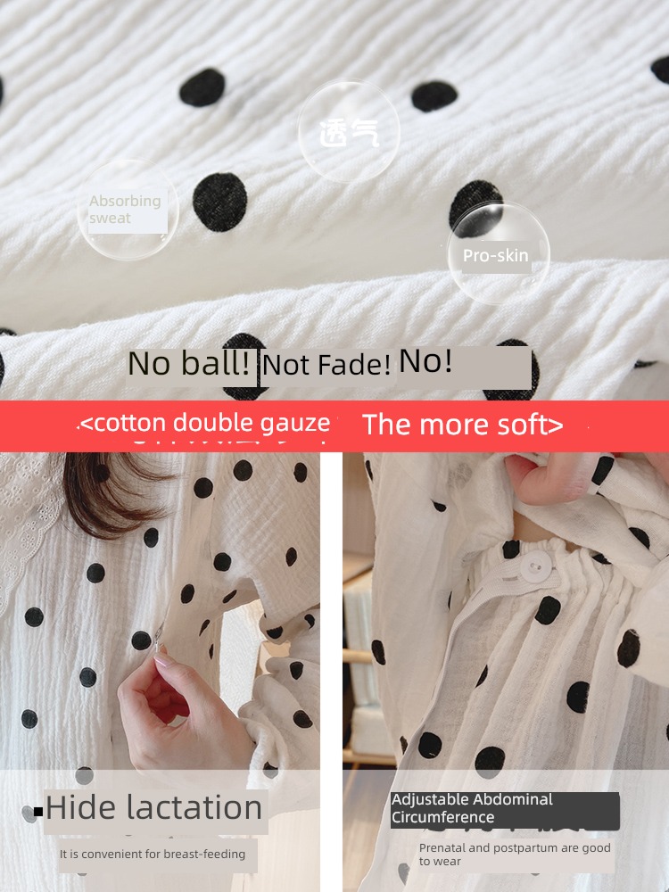 pure cotton Parturient lactation Autumn clothes Pregnancy female Moon clothes