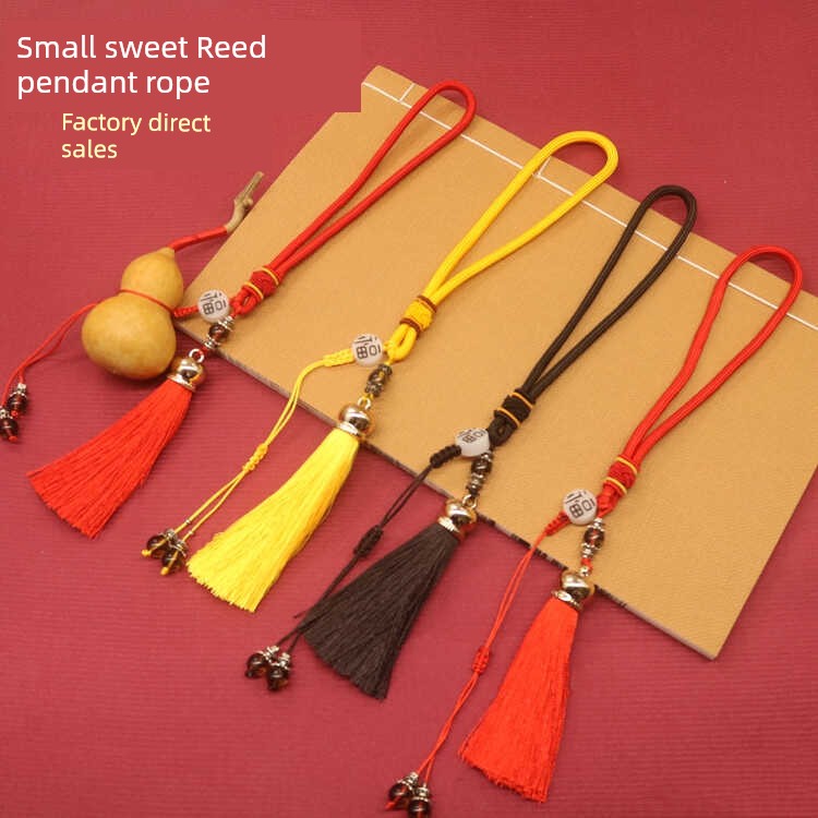 Gourd Lanyard Tassel Pendant Handmade DIY Gourd Pendant Rope Car Lanyard Hand Toy Gourd Pendant Rope