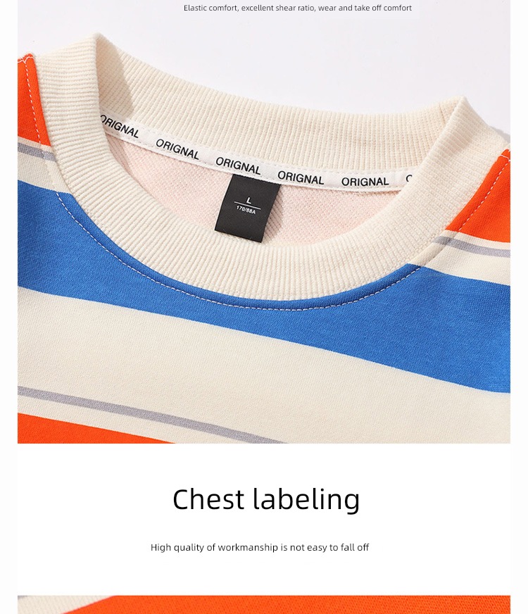Spring and Autumn schoolboy stripe leisure time trend Long sleeve Sweater