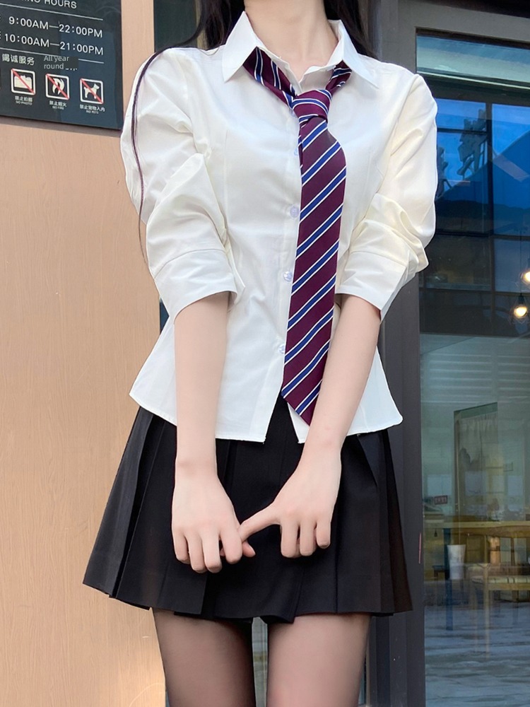shirt Tight fitting Academic atmosphere Short sleeve jacket JK uniform