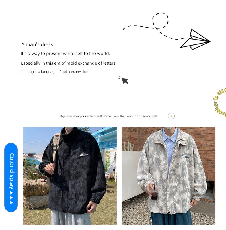 Chaopai Autumn and winter easy Casual and versatile Manyin loose coat