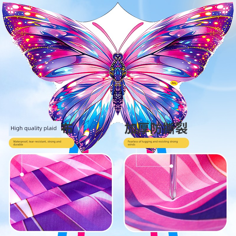 Pink Diamond Butterfly Kite 2026 New Model, Easy to Fly in Light Breeze, for Children and Adults, High-End Outdoor Weifang Kite